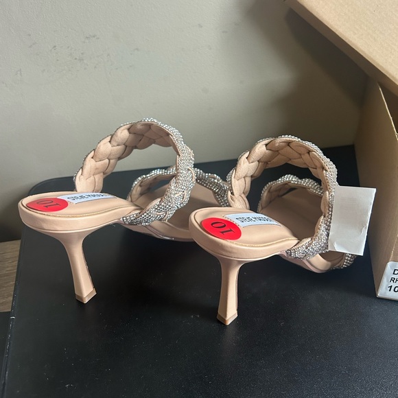 STEVE MADDEN Dymes Rhinestone Heeled Sandal - Nude - Picture 6 of 10